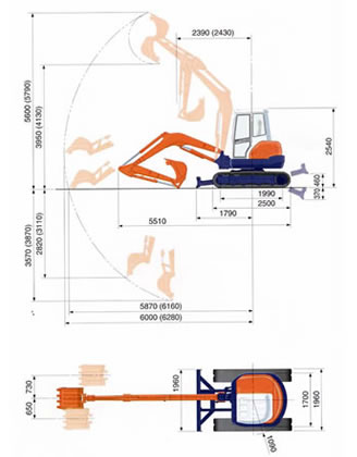 Kubota KX161-3 5.0 Ton Mini Excavator Image 2