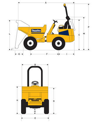 Thwaites 6.0 Ton Straight Tip Dumper Image 2