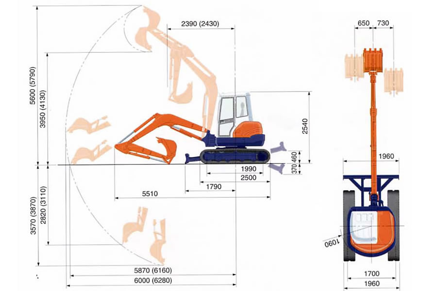 Kubota KX161-3 5.0 Ton Mini Excavator Detail View